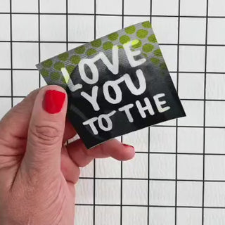 Flippatch "love you to the moon" - das aufnähbare Wackelbild Patch von Cherry Picking