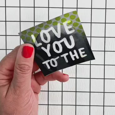 Flippatch "love you to the moon" - das aufnähbare Wackelbild Patch von Cherry Picking