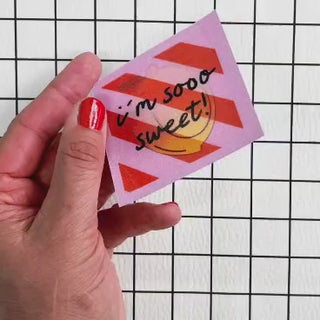 Flippatch "i`m sooo sweet" - das aufnähbare Wackelbild Patch von Cherry Picking