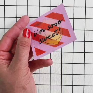 Flippatch "i`m sooo sweet" - das aufnähbare Wackelbild Patch von Cherry Picking
