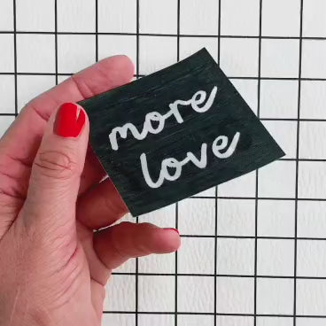 Flippatch "more love" - das aufnähbare Wackelbild Patch von Cherry Picking