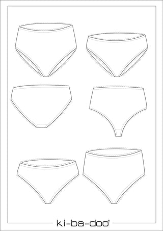 ki-ba-doo Papierschnittmuster - Basic Slip Damen | Grösse 32-58