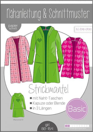 ki-ba-doo Papierschnittmuster - Strickmantel (Kinder)