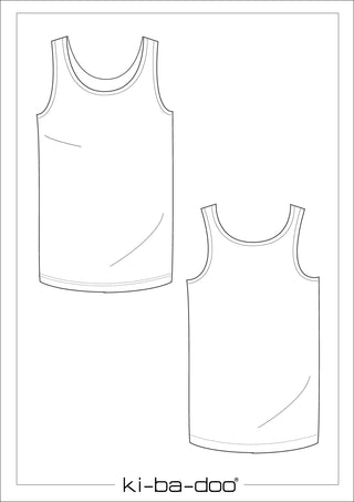 ki-ba-doo Papierschnittmuster - Basic Tank Top Herren | Grösse XS - 3XL