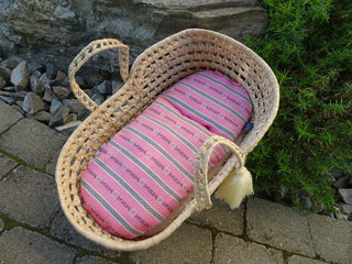 Baumwolle - Edelweissranken auf Rosa Stoffe kaufen