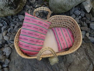 Baumwolle - Edelweissranken auf Rosa Stoffe kaufen