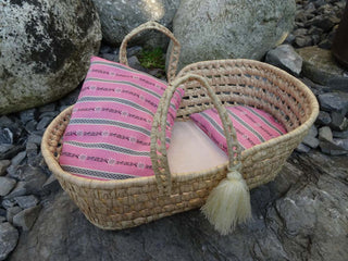 Baumwolle - Edelweissranken auf Rosa Stoffe kaufen