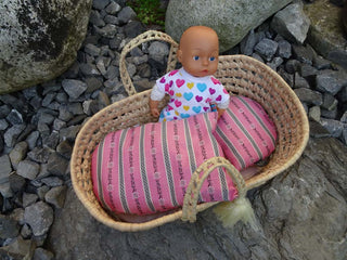 Baumwolle - Edelweissranken auf Rosa Stoffe kaufen