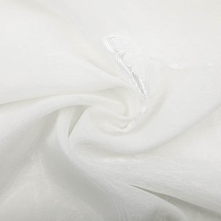 Vorhangstoff durchsichtig - Weiss mit bestickten Blumen