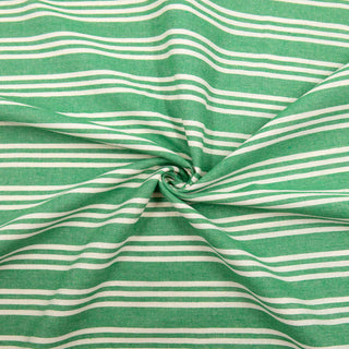 Baumwoll gemisch - Stripes Grün Stoffrestposten