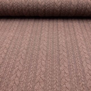 Zopf Jacquard Braun meliert Stoffrestposten