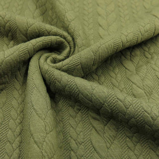 Zopf Jacquard dunkles Olive