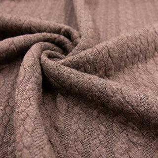 Zopf Jacquard Braun meliert Stoffrestposten