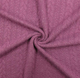 Zopf Jacquard Aubergine meliert