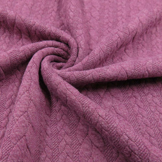 Zopf Jacquard Aubergine meliert