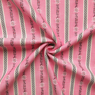 Baumwolle - Edelweissranken auf Rosa Stoffe kaufen