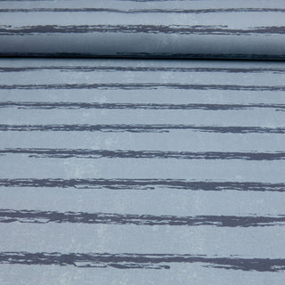 Canvas - Gebrochnen Streifen in Blau Stoffrestposten